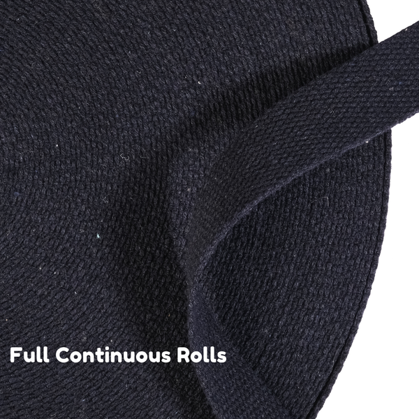 1.25 Inch Navy Blue Heavy Cotton Webbing Strap