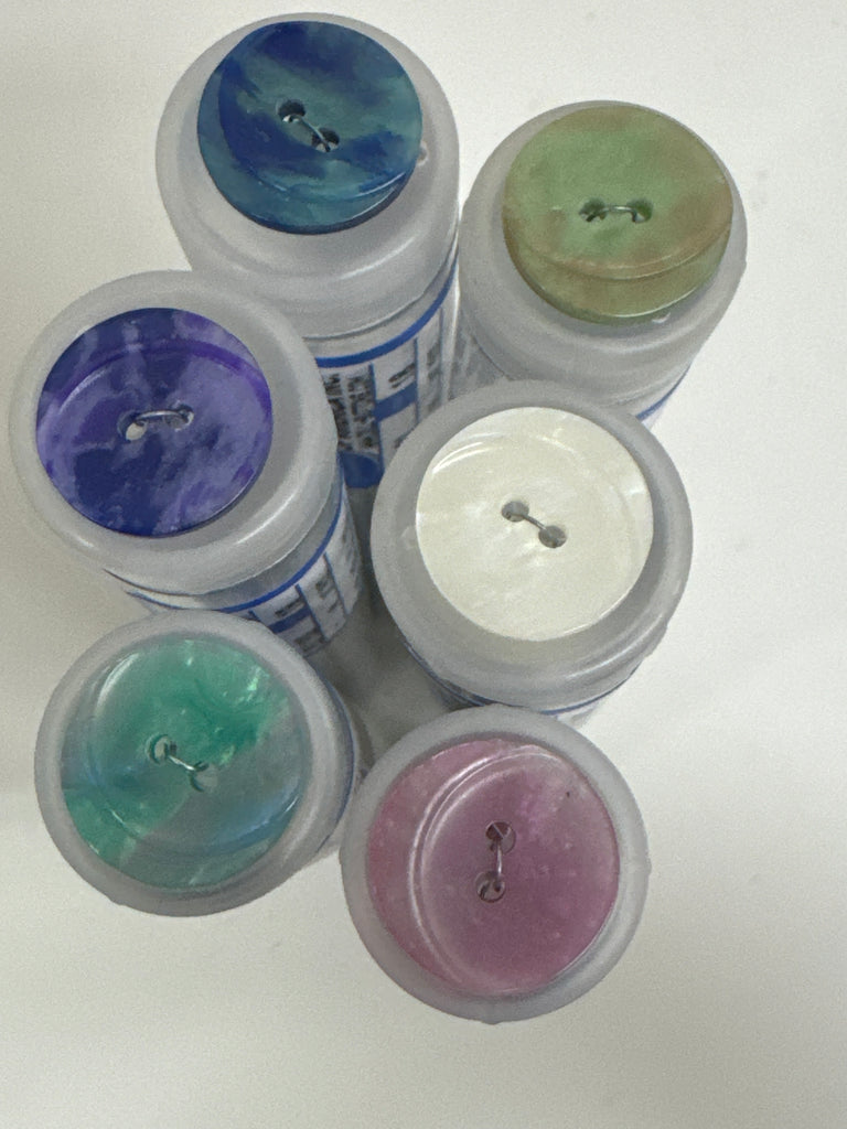 Dill Buttons 20mm Iridescent Polyester 2 hole Button