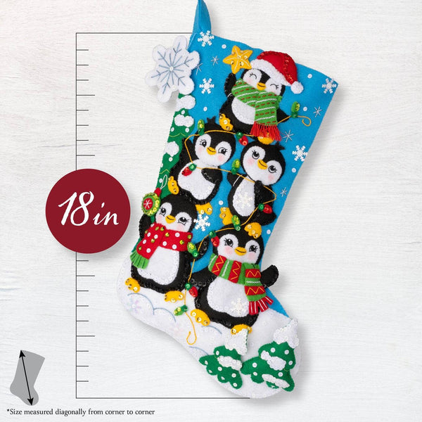 Bucilla ® Seasonal Felt Stocking Kit - Penguin Tree Trimming