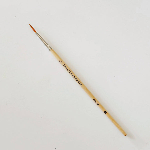 Watercolor paintbrush set of five wood brushes