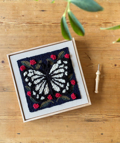 Spring Butterfly Punch Needle Frame Kit