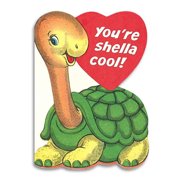 Shella Cool Turtle – Pun Vintage Love Card