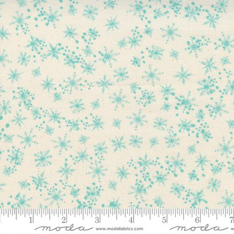 Snowflake in Aqua  -- Cheer and Merriment by Fancy That Design House for Moda Fabrics