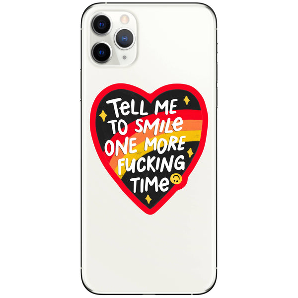 Sarcastic Women Swear Fuck Smile High Quality Vinyl Sticker