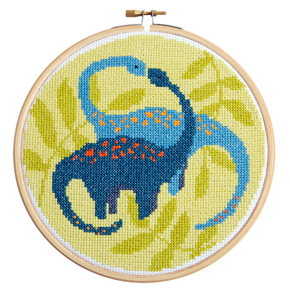 Diplodocus Cross Stitch Kit | Beginner Craft Kit