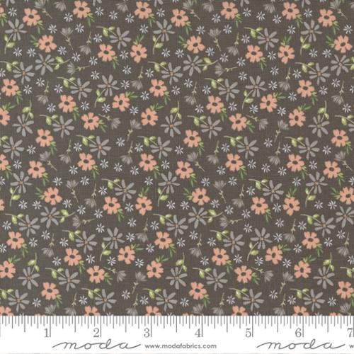 Small Flowers in Charcoal -- Emma Blossom by Sherri & Chelsi -- Moda Fabric