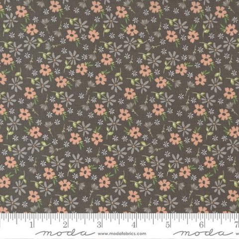 Small Flowers in Charcoal -- Emma Blossom by Sherri & Chelsi -- Moda Fabric