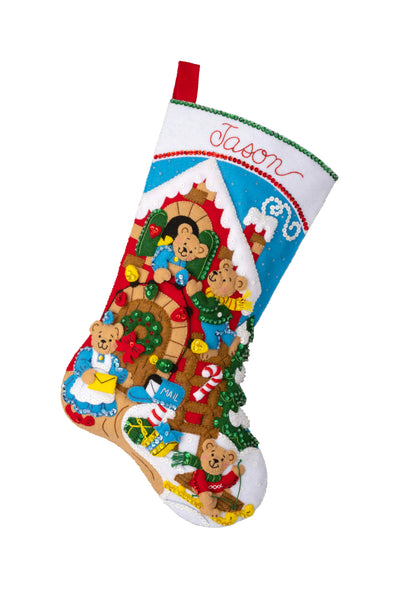 Bucilla ® Seasonal Felt Stocking Kit Bear-y Merry Christmas