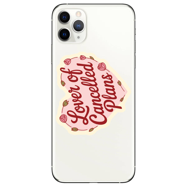 Funny Lover Cancel Plans Heart High Quality Vinyl Sticker
