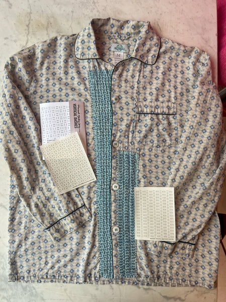 Vertical Dashes - Minimal Mending + Embellishment Transfer