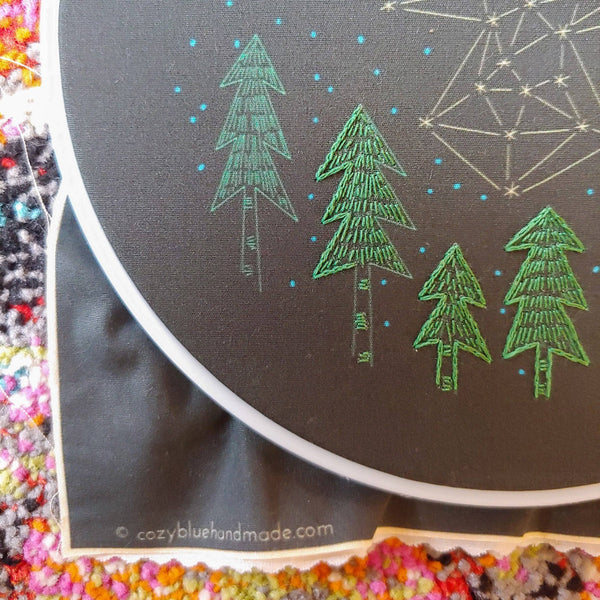 The crow embroidery kit