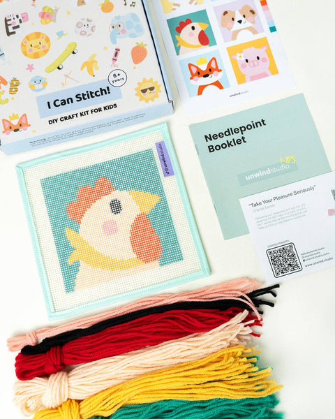 Rick, the Rooster - Needlepoint Kit for Kids