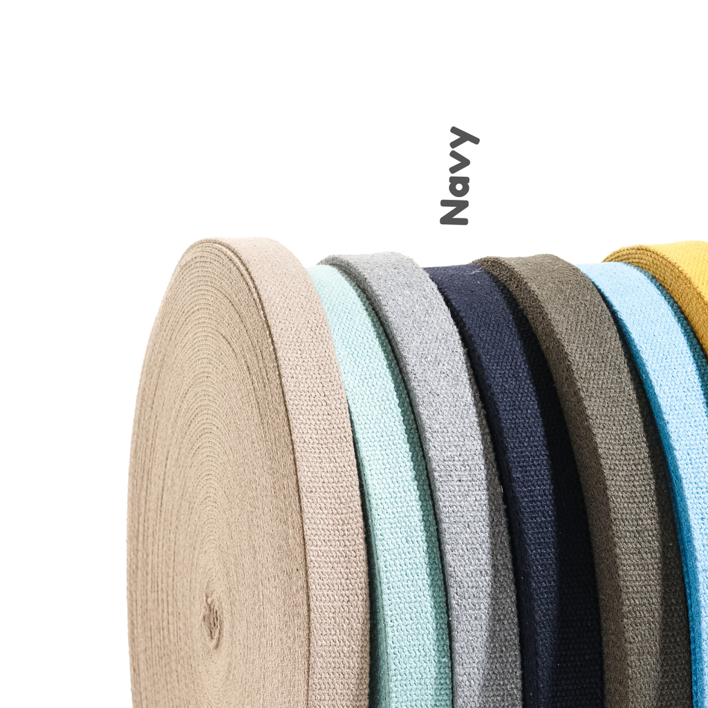 1.25 Inch Navy Blue Heavy Cotton Webbing Strap