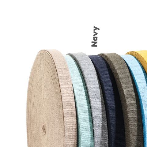 1.25 Inch Navy Blue Heavy Cotton Webbing Strap