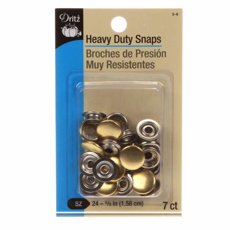 Heavy Duty Snaps 7ct Polished Brass -- Dritz