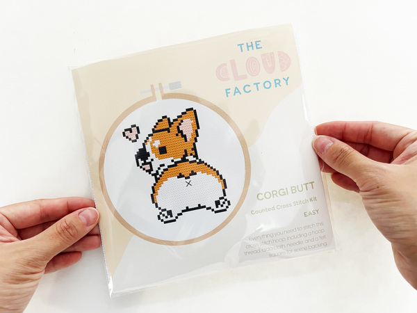 Corgi Butt - DIY Cross Stitch Kit