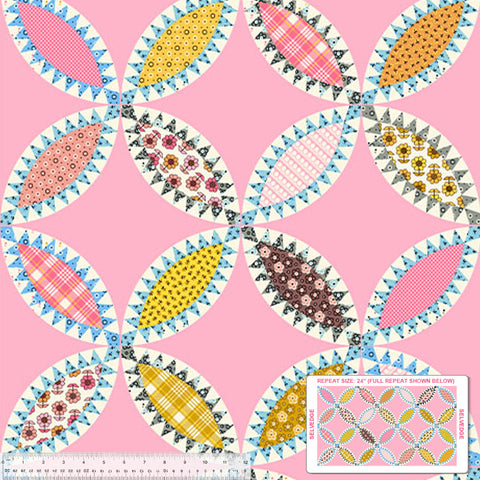 Tobacco Leaf Cheater in Light Pink -- BONNY by Denyse Schmidt --- Windham Fabrics