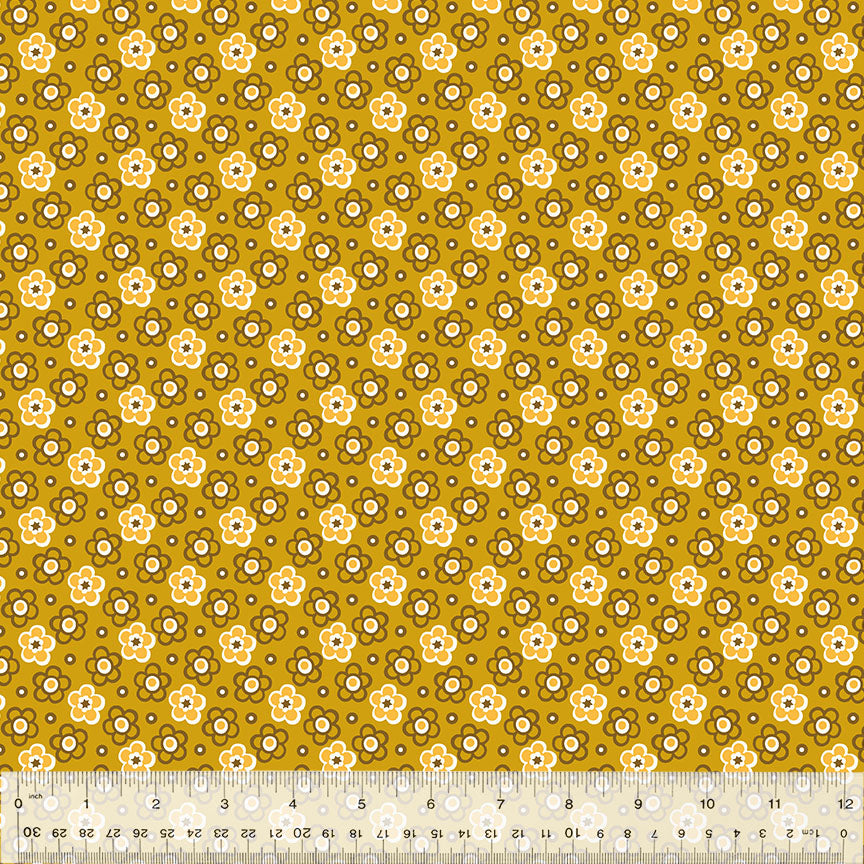 Shadow Posy in Ochre -- BONNY by Denyse Schmidt --- Windham Fabrics