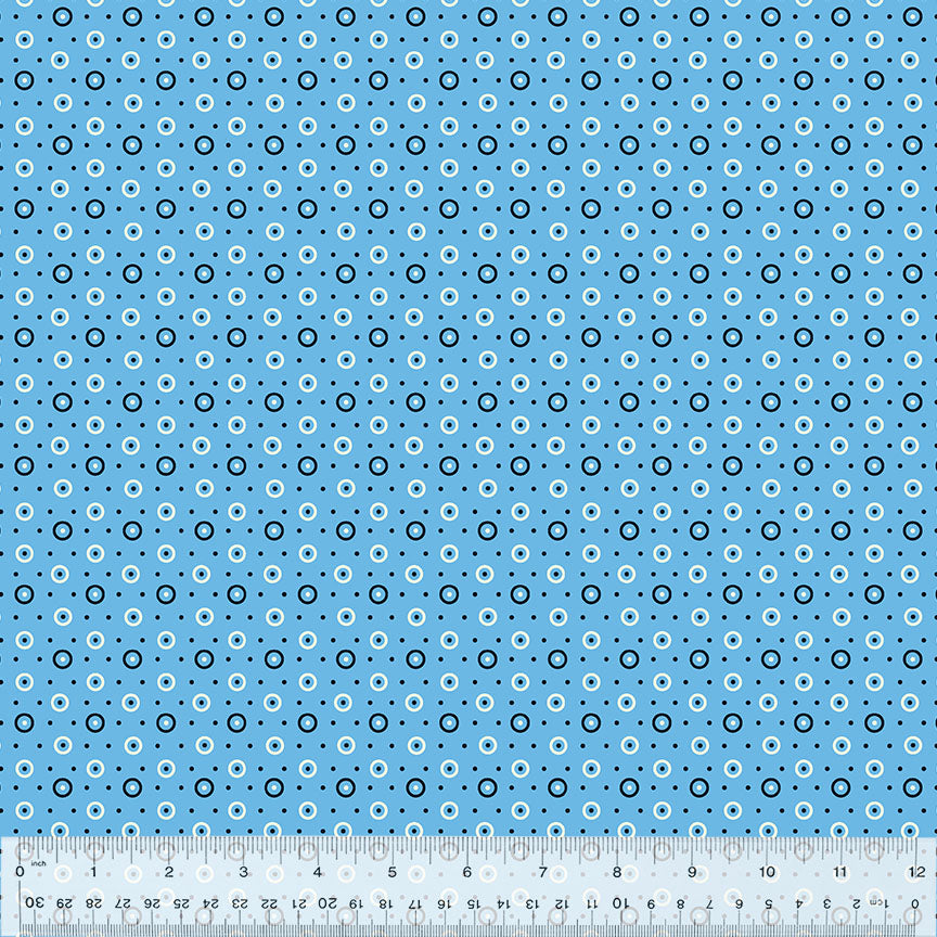 Dot & Circle in Blue -- BONNY by Denyse Schmidt --- Windham Fabrics