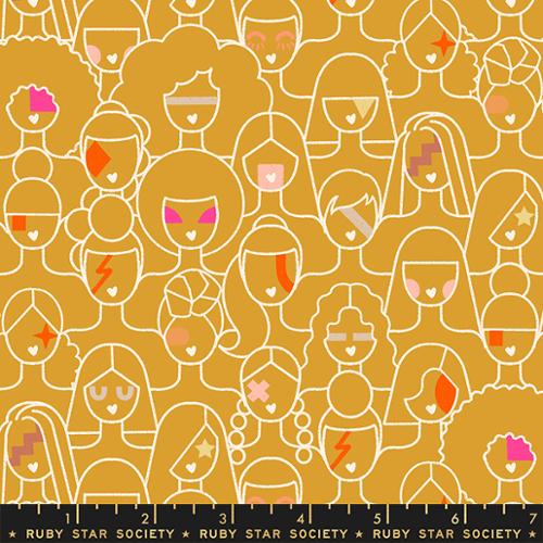 Rebel Rebel in Cactus -- Sunbeam  Ruby Star Society -- Moda Fabric