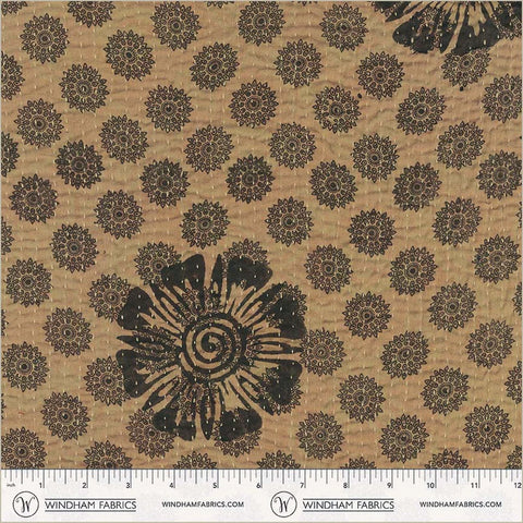 Medallion in Taupe/Citron --- Whistler Studios -- Windham Fabrics