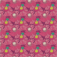 Polka Flower in Plum -- Sunshine by Sally Kelly --- Windham Fabrics