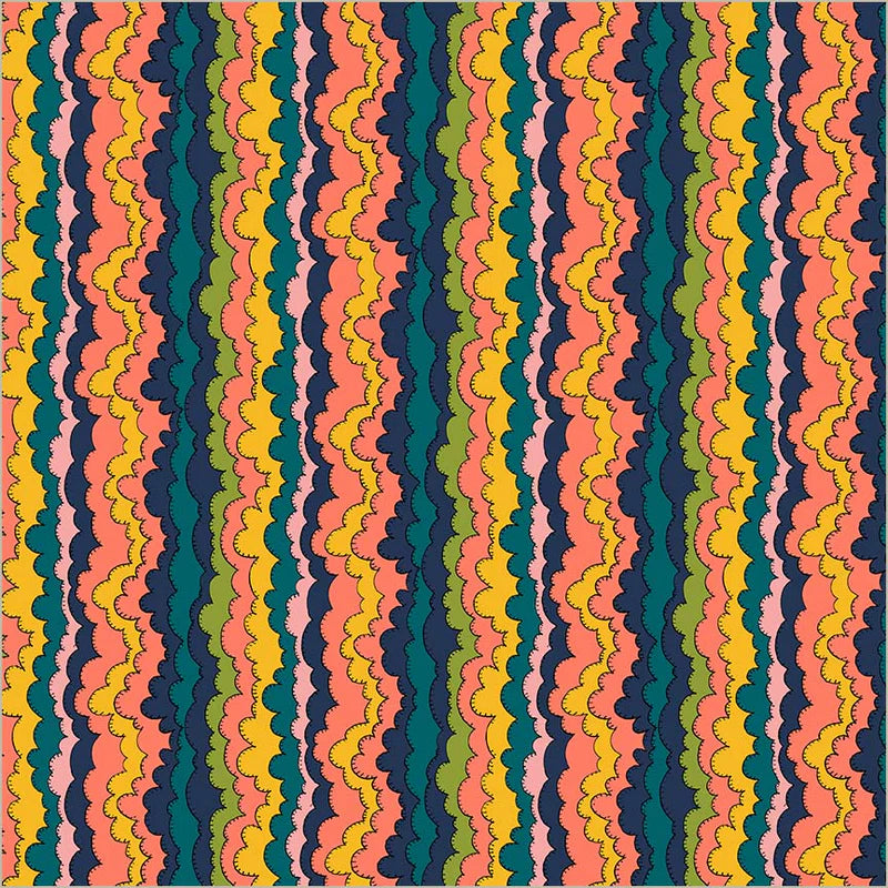 Aurora in Indigo -- Sunshine by Sally Kelly --- Windham Fabrics