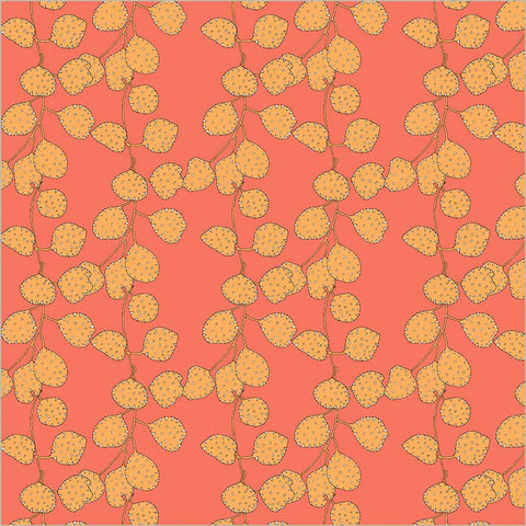 Honesty in Coral -- Sunshine by Sally Kelly --- Windham Fabrics