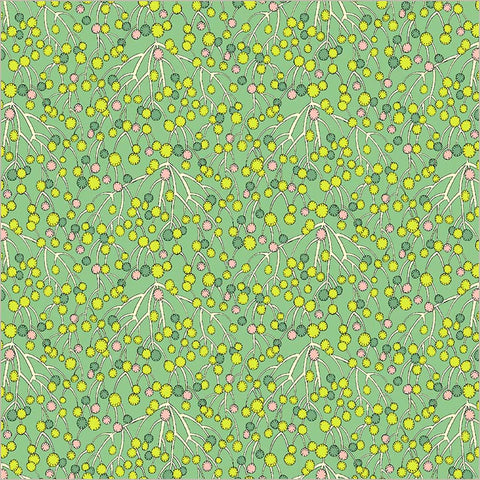 Huckleberry in Mint -- Sunshine by Sally Kelly --- Windham Fabrics