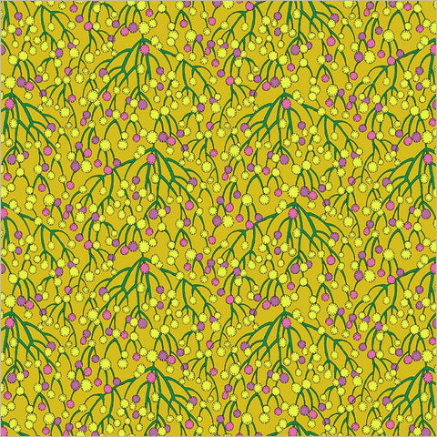 Huckleberry in Chartreuse -- Sunshine by Sally Kelly --- Windham Fabrics