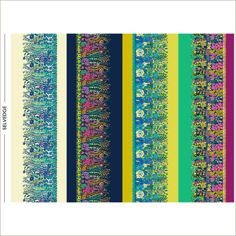 Hedgerow in Multi -- Sunshine by Sally Kelly --- Windham Fabrics