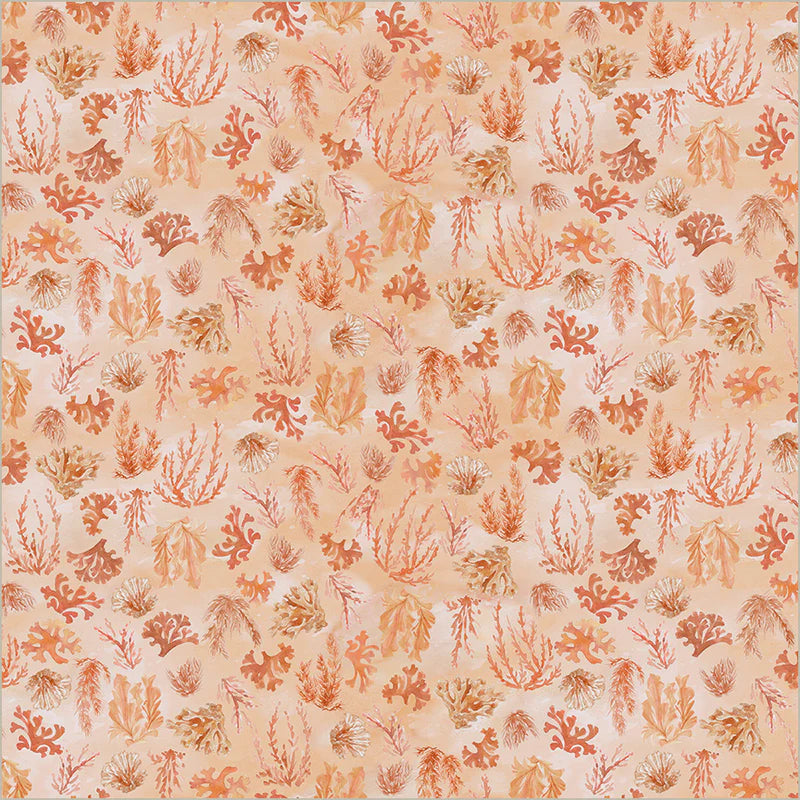Reef in Coral -- Ocean Life by Leslie Trimbach --- Windham Fabrics