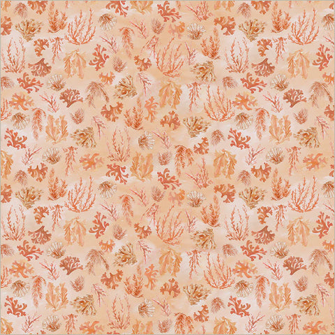 Reef in Coral -- Ocean Life by Leslie Trimbach --- Windham Fabrics