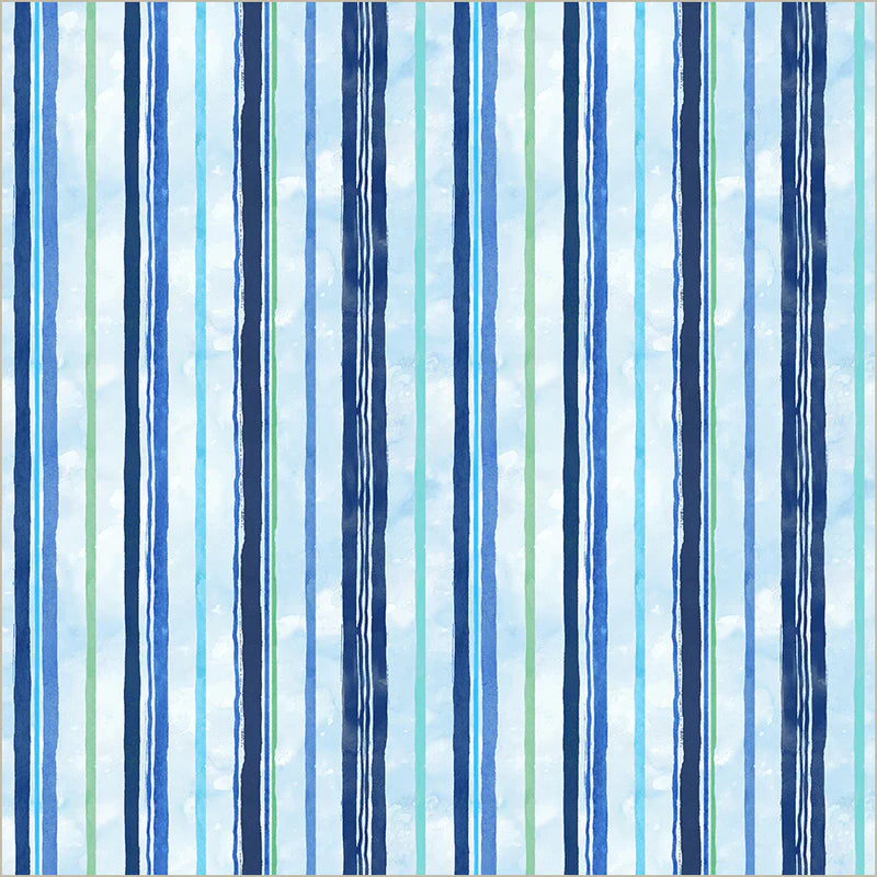 Longitude in Blues -- Ocean Life by Leslie Trimbach --- Windham Fabrics