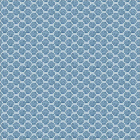 Shell in Aqua -- Ocean Life by Leslie Trimbach --- Windham Fabrics