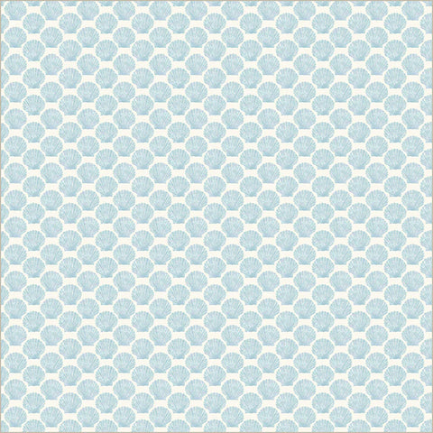 Shell in Turquoise -- Ocean Life by Leslie Trimbach --- Windham Fabrics