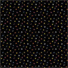 Floret in Black -- Midnight Blooms by Whistler Studios --- Windham Fabrics