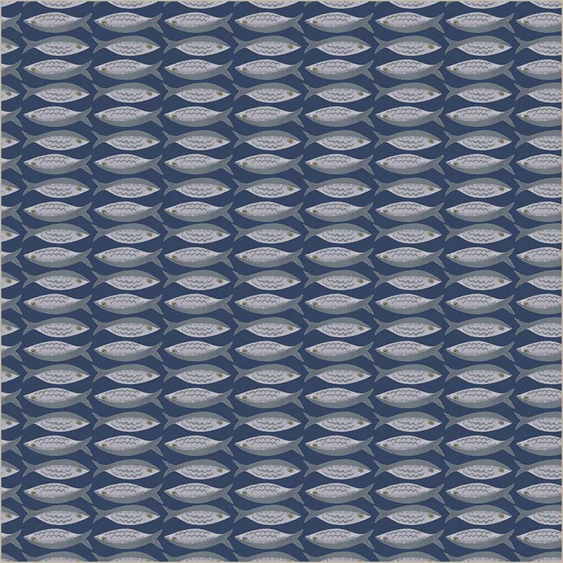 Little Fishies in Navy -- Villa Sol by Jennifer Moore/Monaluna --- Windham Fabrics