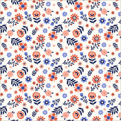 Folky Floral in Ivory --- Folky Chicken by Natalie Briscoe --- Windham Fabrics