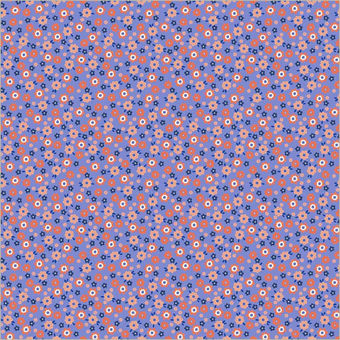 Mod Ditsy in Cobalt --- Folky Chicken by Natalie Briscoe --- Windham Fabrics
