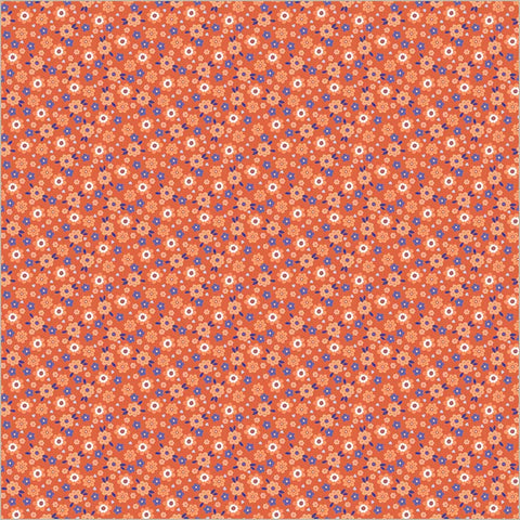 Mod Ditsy in Coral --- Folky Chicken by Natalie Briscoe --- Windham Fabrics