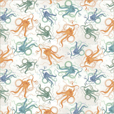 Octopodes in Foam -- Deep Blue by Katherine Quinn -- Windham Fabrics