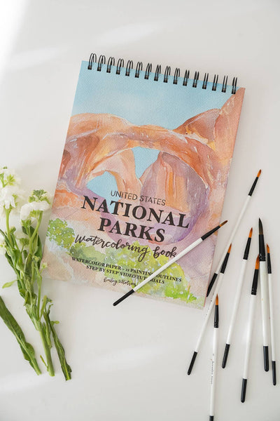 National Parks Watercoloring Book