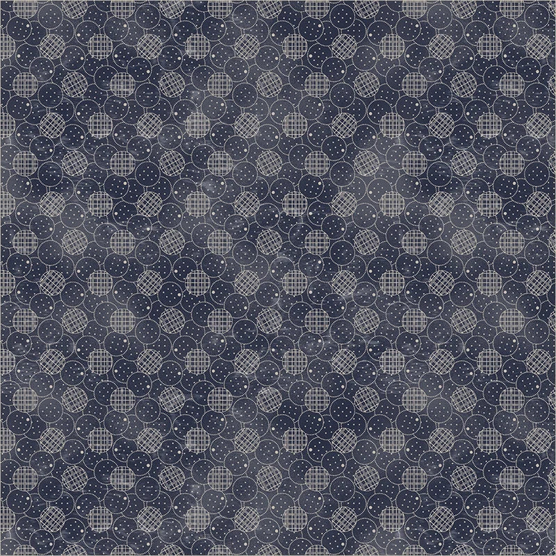 Circle Vignette in Raw Denim -- Faded Indigo by Whistler Studio --- Windham Fabrics