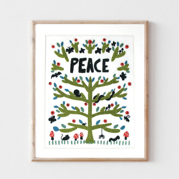 Peace embroidery kit