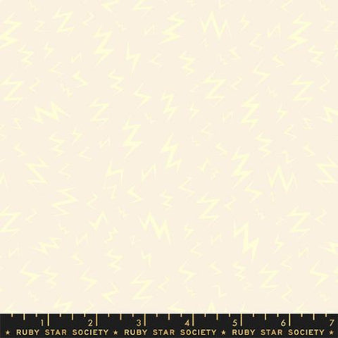 Lightning Bolt Glow in the Dark in Natural -- Tiny Frights by Ruby Star Society for Moda Fabric