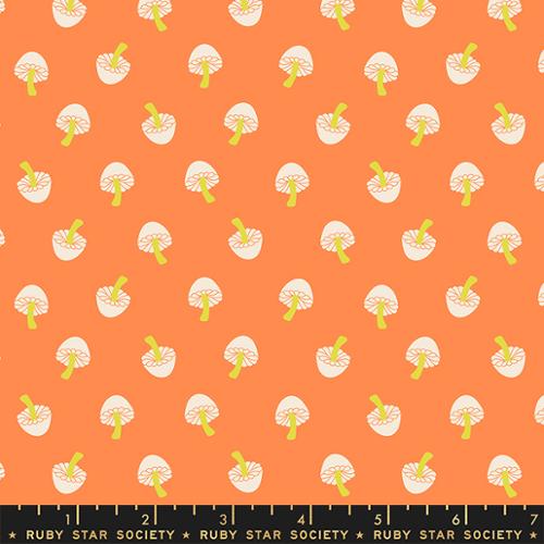 Tiny Mushrooms in Pumpkin  -- Tiny Frights by Ruby Star Society for Moda Fabric