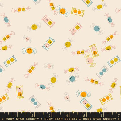 Tossed Candy in Natural  -- Tiny Frights by Ruby Star Society for Moda Fabric