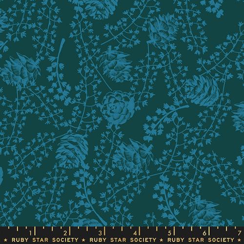 Forest Winter Pinecone Sprigs in Pine -- Winterglow by Ruby Star Society for Moda Fabric