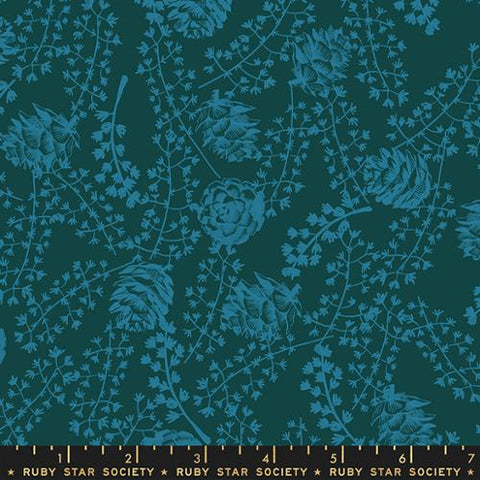 Forest Winter Pinecone Sprigs in Pine -- Winterglow by Ruby Star Society for Moda Fabric